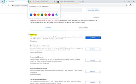 google chromes tab groups feature   update