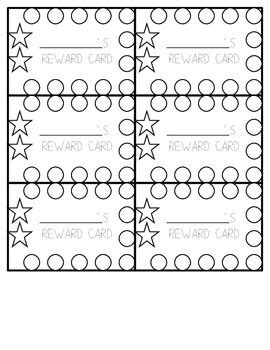 simple reward punch cards punch cards cards teaching