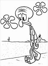 Coloring Sad Squidward Pages Spongebob Tentacles Face Cartoon Print Printable Clipart Easy Characters Color Kids Colouring Drawing Drawings Sandy Fastseoguru sketch template