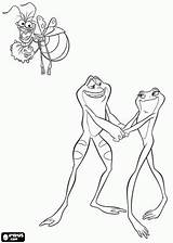 Frog Princess Coloring Pages Disney Printable Tiana Naveen Dancing Drawing Drawings Print Choose Board sketch template