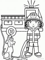 Firefighter Coloring sketch template