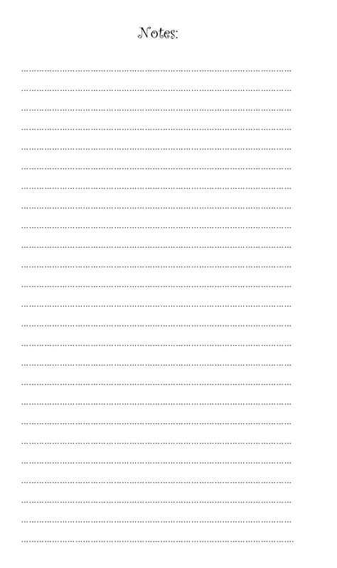 printable lined paper  notes