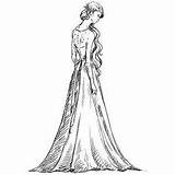 Coloring Gowns Gown 17qq sketch template