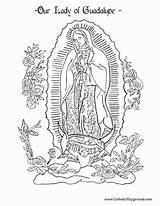 Guadalupe Virgen Coloring Pages Lady Getdrawings Getcolorings sketch template