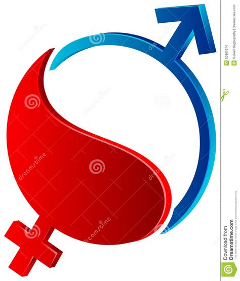 sex symbol ying yang stock vector image 50961274