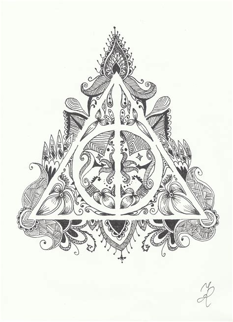 harry potter   deathly hallows drawing drawings deathly
