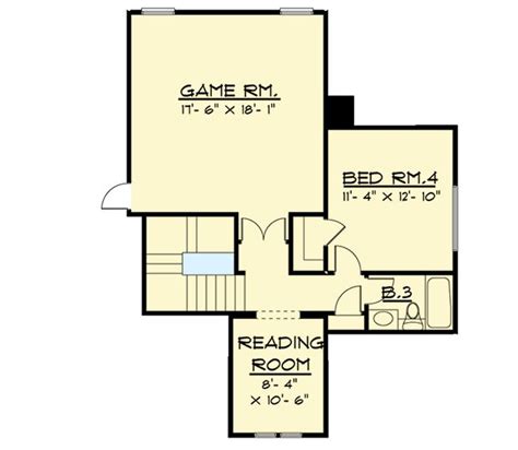 plan chp  bed craftsman  upstairs game room game room craftsman house plans