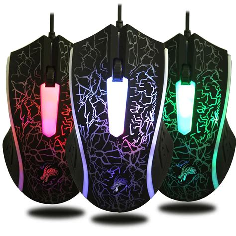 professional colorful backlight dpi optical wired gaming mouse mice cheap  easy