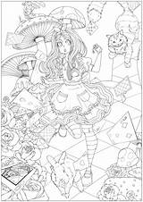 Alice Wonderland Coloring Pages Tales Childhood Adult Cheshire Cat Rabbit Color Adults Kids Printable Immerse Yourself Heart Young Return Books sketch template