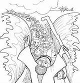 Coloring Pages Bible Sea Red Exodus Moses Colorear Para Dibujos Leads People Ot Thalassa Translation Greek Direct Spliting Torah Deuteronomy sketch template