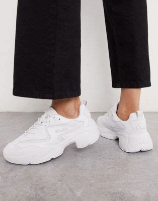 ellesse indus chunky trainers  triple white asos
