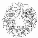 Christmas Coloring Reef Pages Getcolorings Garland sketch template