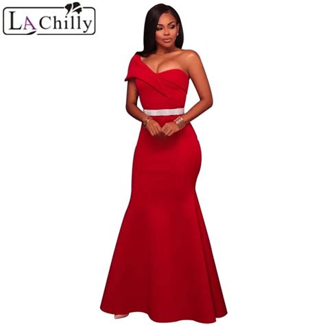 La Chilly Christmas Dress Women 2018 Autumn Party Dresses Red Sexy One
