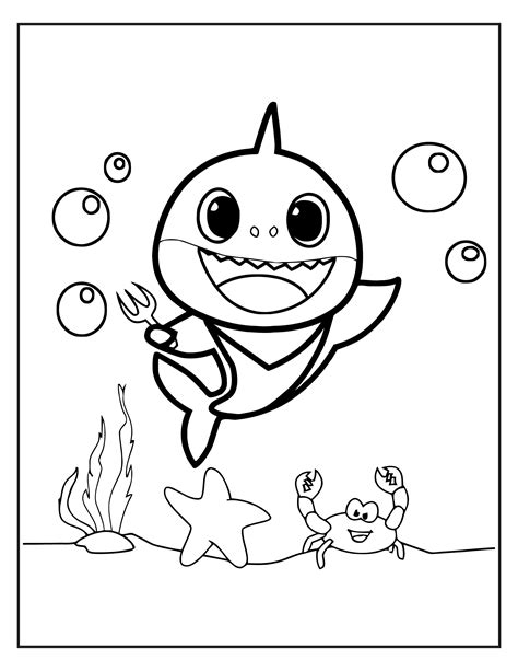 baby shark coloring pages printable