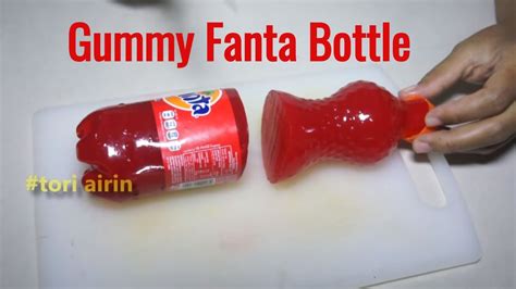 How To Make Gummy Fanta Bottle Shape Jelly Easy Diy Gummy Soda Tori