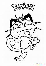 Meowth sketch template