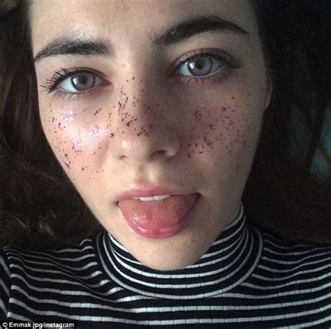 glitter freckles are the latest make up trend to sweep instagram daily mail online