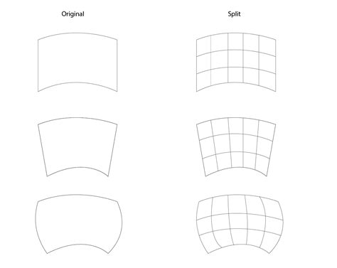 geometry subdividing   sided polygon  curved edges