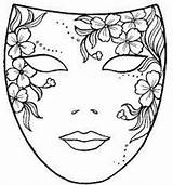 Venetiaanse Maskers Decoplage sketch template