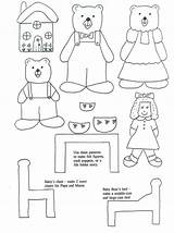Bears Three Goldilocks Puppets Finger Cut Puppet Fairy Craft Outs Bear Tales Print Drjean Pages Templates Felt Activities Printables Flannel sketch template