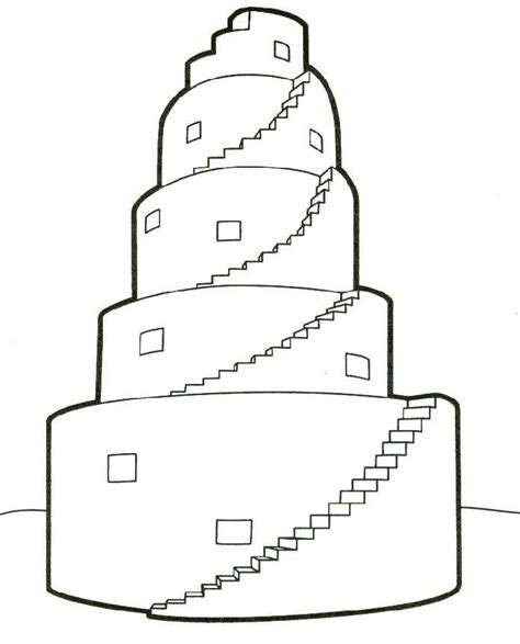 tower  babel coloring pages  coloring pages  kids tower
