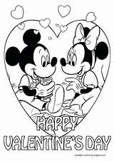 Coloring Valentines Pages Valentine Mickey Mouse Disney Heart Kitty Hello Minnie Kids Crayola Color Printable Print Getcolorings Colouring Book Cards sketch template