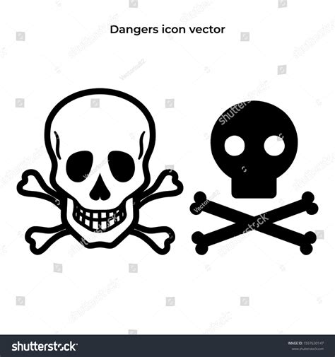 dangerous icon logo industrial warning symbol stock vector royalty