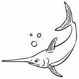 Zwaardvis Schwertfisch Ausmalbilder Swordfish Ausmalbild Stemmen Stimmen sketch template