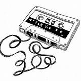 Cassette Drawing Tape Mix Music Getdrawings sketch template