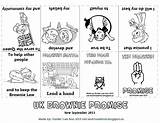 Promise Brownie Girlguiding Brownies Law Books Mini Girl Guide Guides Owl Scout Toadstool Activities Colouring Rainbow Book Rainbows Colour Keep sketch template