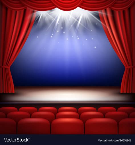 theater stage festive background audience  vector image