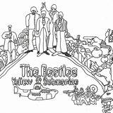 Beatles Submarine Lyrics Mandala Kleurplaat Sarah Coloringhome Mccartney sketch template