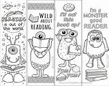 Bookmarks Coloring Book Cute Monster Kids Reading Books Markers Boy Printable Bookmark Template Boys Drawings Print Pages Doodle Etsy Set sketch template