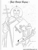 Dominic Coloring Guzman Saint Catholic Print August 8th sketch template