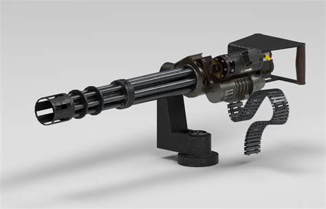 gun  minigun  model turbosquid