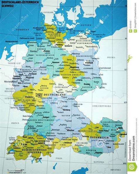 Karte Von Deutschland Stockbild Bild Von Republik Reise