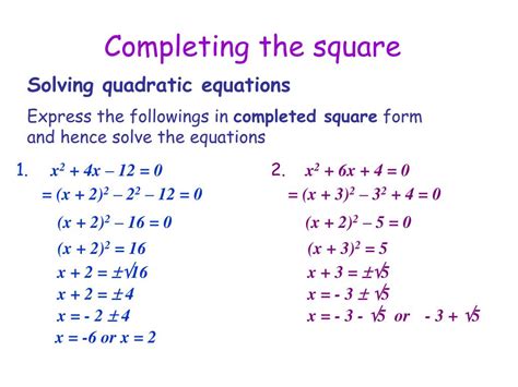 completing  square powerpoint    id