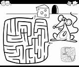 Mouse Labirinto Souris Coloritura Labyrinthe Coloration Topo Chef Book Labyrinth Talpa Vecteur sketch template