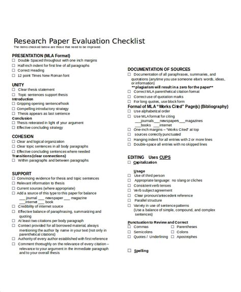 checklist examples    examples