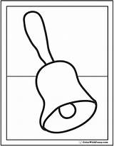 Bell Coloring Pages Christmas Print Printable Hand Colorwithfuzzy sketch template