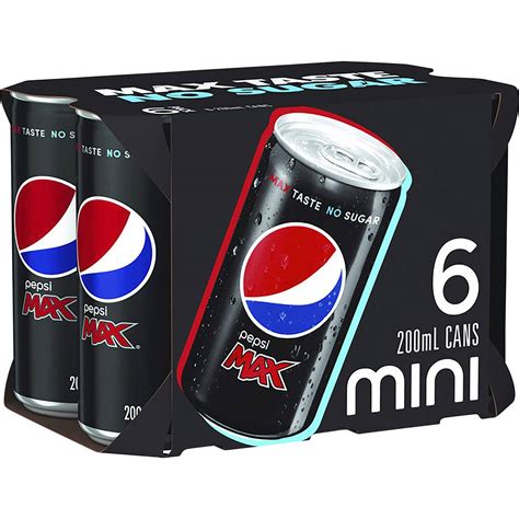 pepsi max mini cans ml  pack woolworths