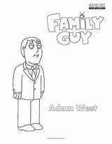 Coloring Guy Family Adam West Fun sketch template