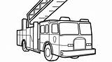 Fire Truck Coloring Pages Clipart sketch template