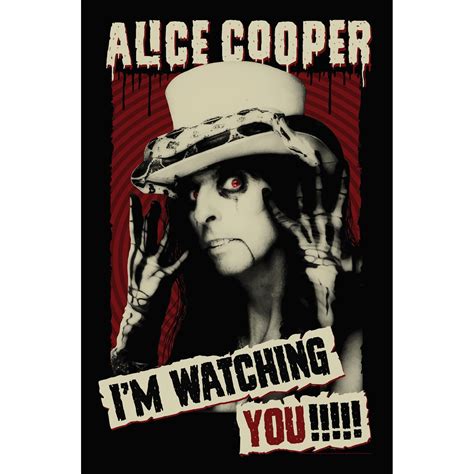 Alice Cooper I M Watching You Textile Poster Heavy