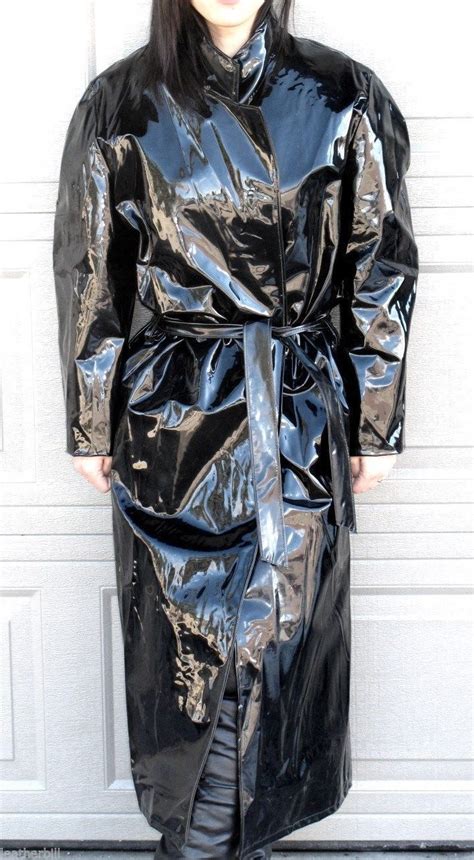 shiny black vinyl raincoat ファッション レインコート ビニール