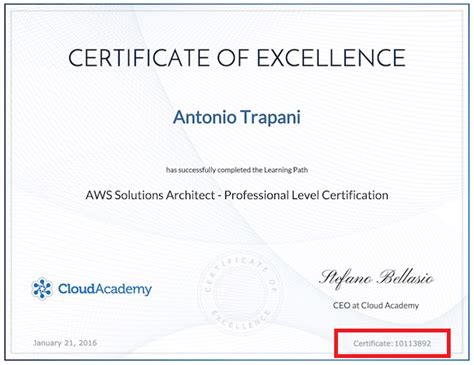 certificate cloud academy  center