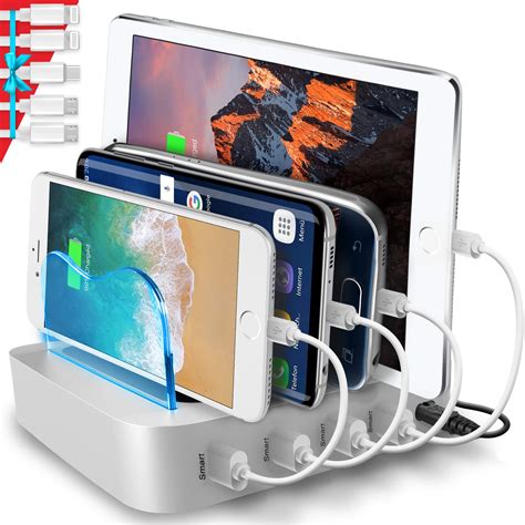 poweroni usb charging station dock  port fast charge docking