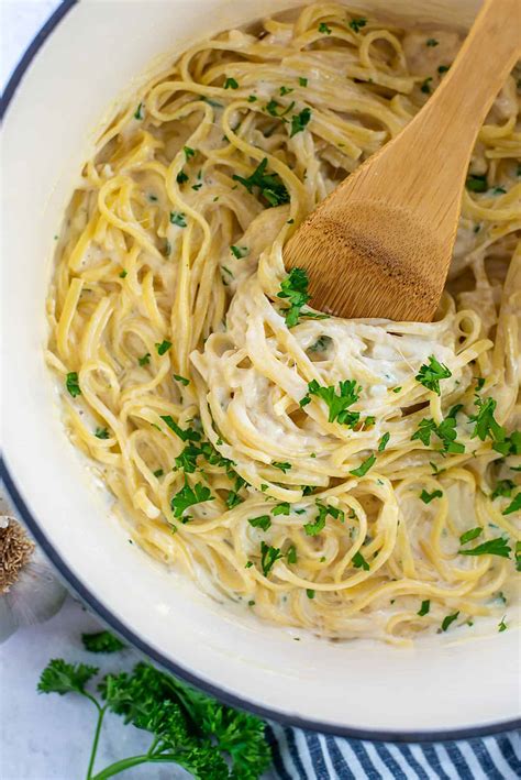 pot creamy garlic pasta recipe buns   oven