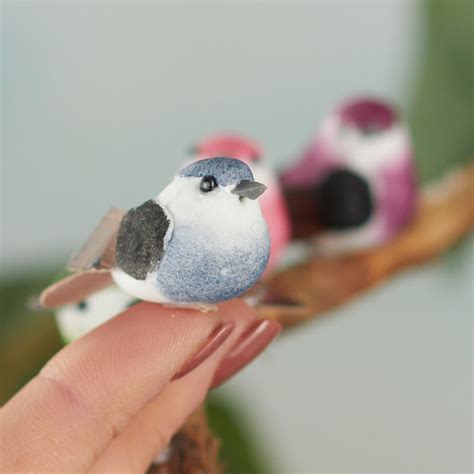 miniature woodland mushroom birds artificial birds nests floral supplies craft supplies