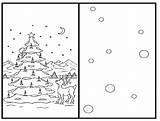 Christmas Coloring Card Pages Printable Color Print Colouring Getcolorings sketch template